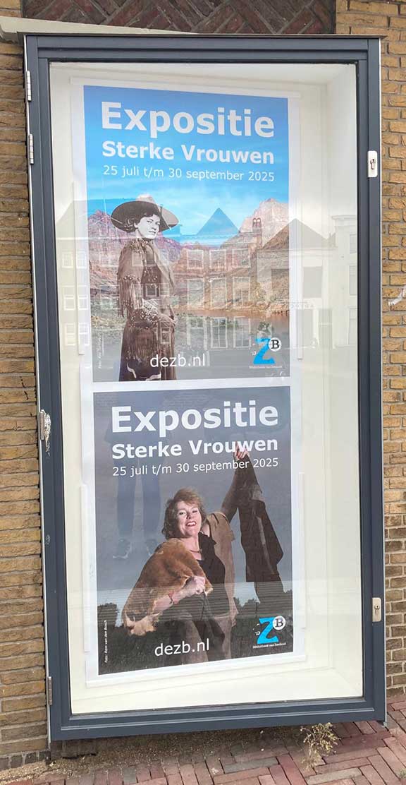 sign for Goldie exhibit