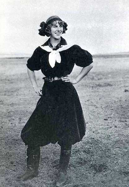 Cowgirl Tillie Baldwin in bloomers